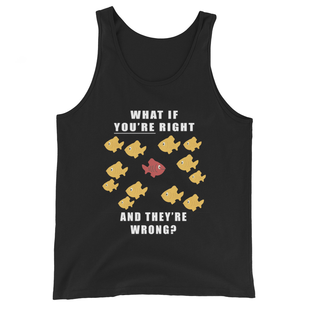 What if you’re right and they’re wrong? Men's Tank Top - Image 3