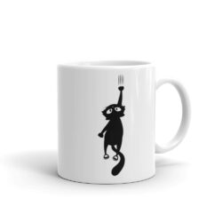 Hanging Cat Glossy Mug
