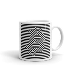 Bitcoin Illusion White Glossy Mug