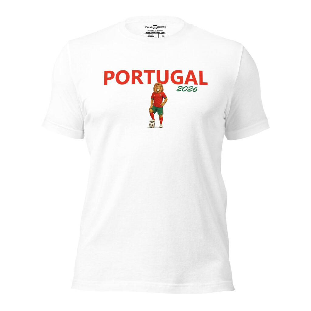 Portugal Lion T-Shirt – World Cup 2026 Jersey Design | Fan Gear