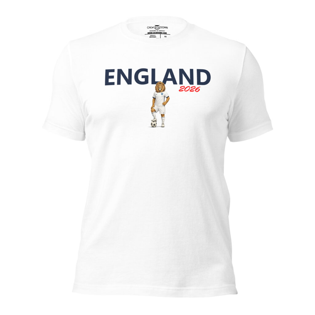 England Lion T-Shirt – World Cup 2026 Jersey Design | Fan Gear