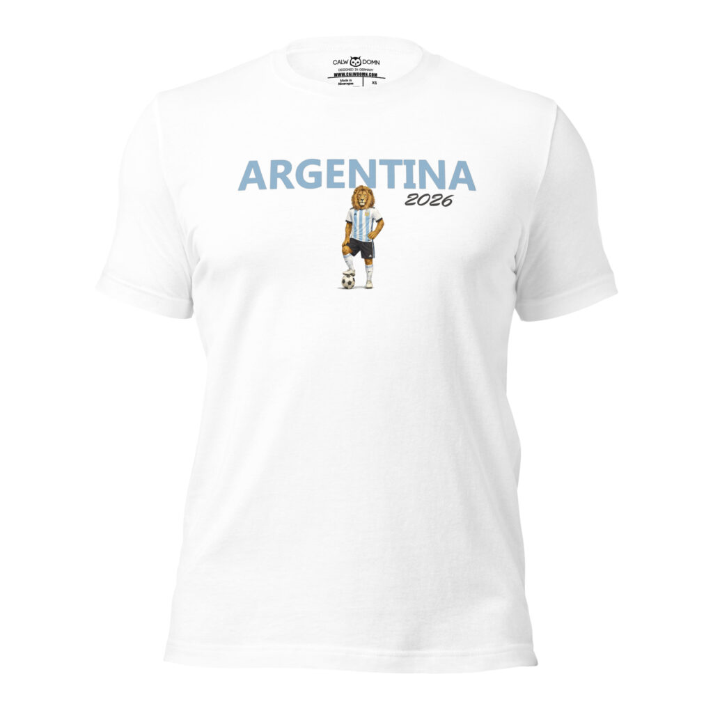Argentina Lion T-Shirt – World Cup 2026 Jersey Design | Fan Gear