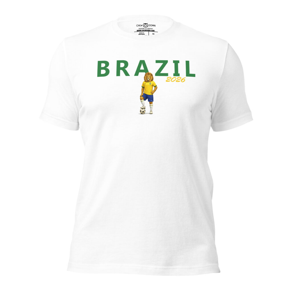 Brazil Lion T-Shirt – World Cup 2026 Jersey Design | Fan Gear